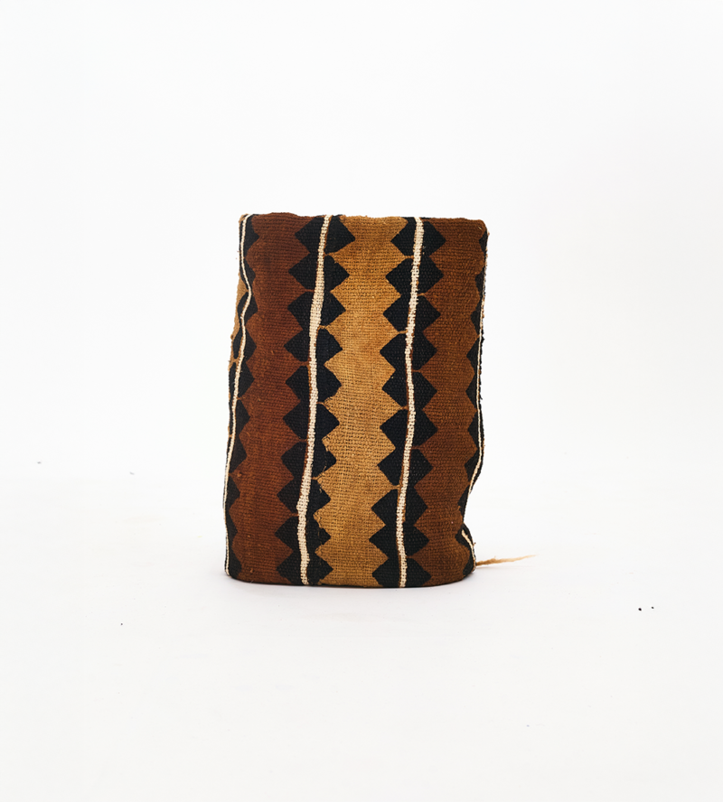Tissé Bogolan marron diamant noir