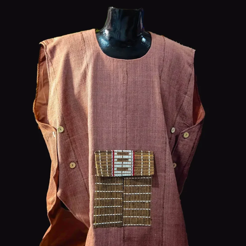 Gilet tissé marron