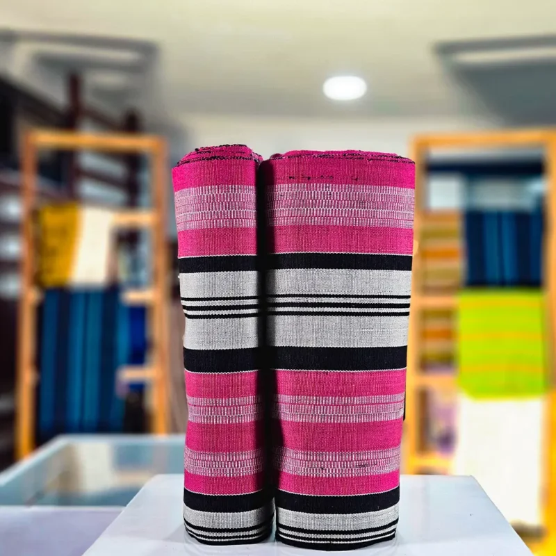 Duo faso dan fani rose rayé noir blanc
