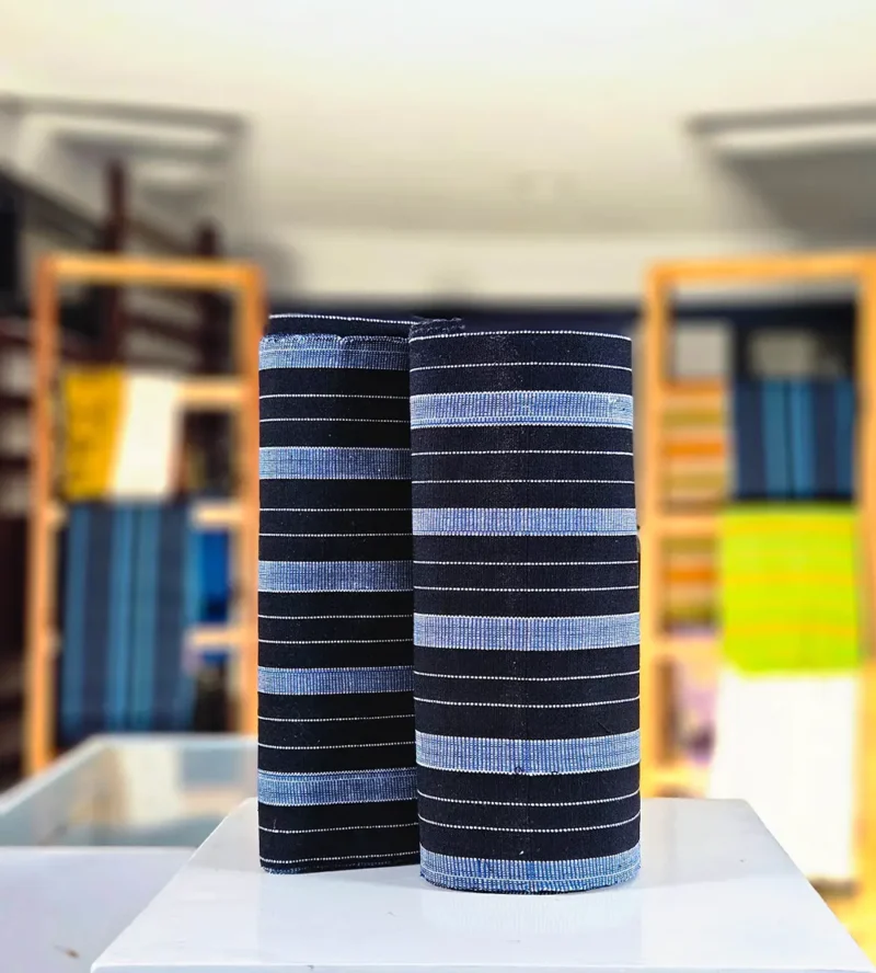 Duo faso dan fani rayé noir bleu – Image 2