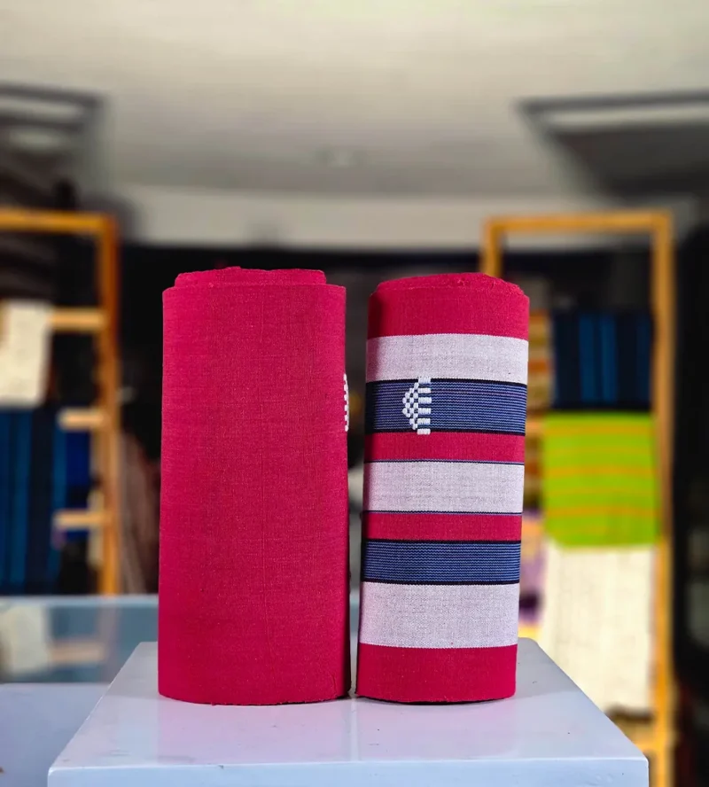 Duo faso dan fani rouge bleu blanc brodé
